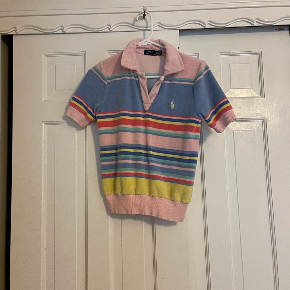 Pastel Terry Cloth Ralph Lauren Top